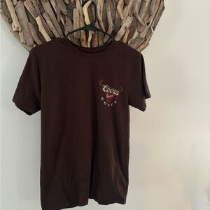 Small brown Coors Banquet t shirt